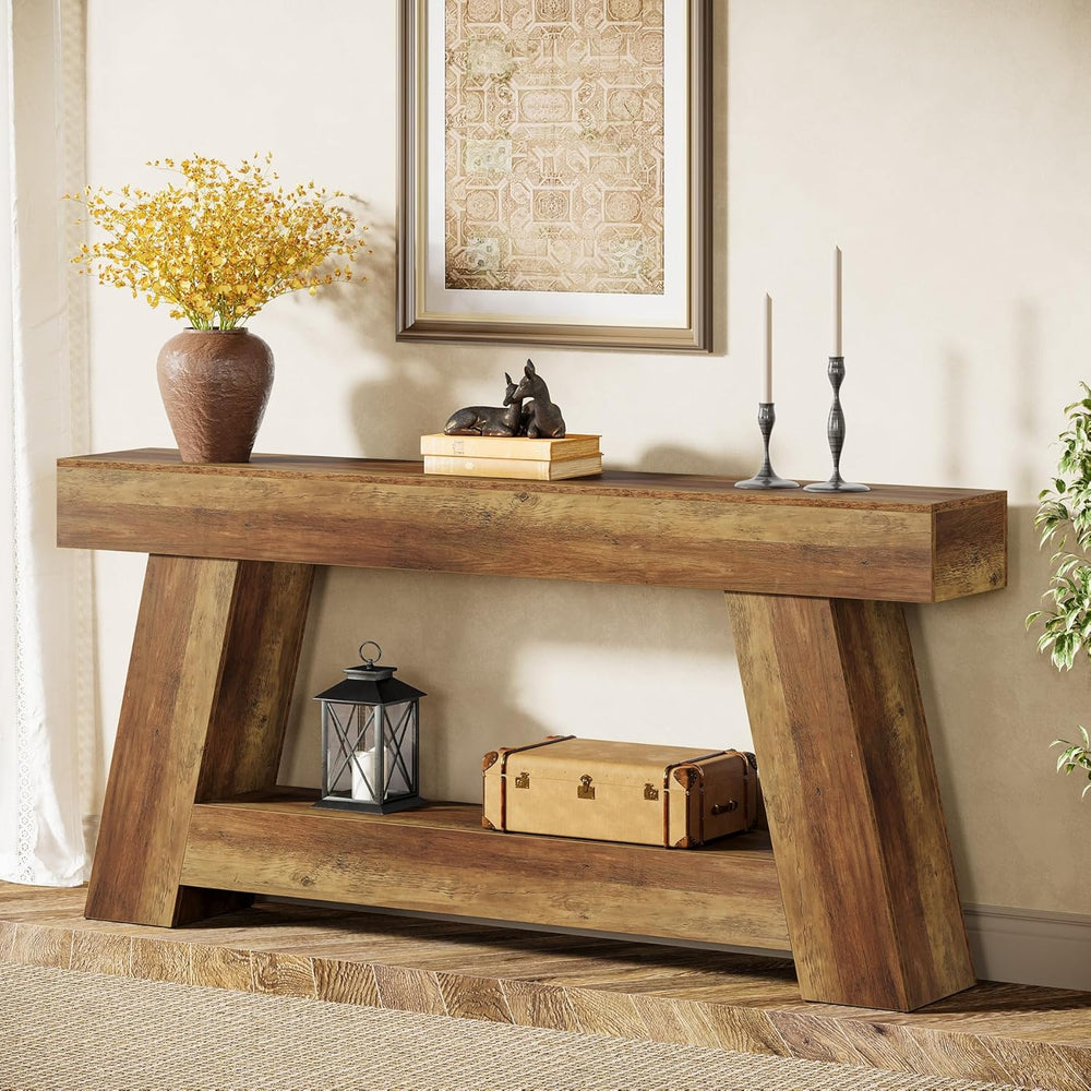 Tribesigns 70.9 Inch Long Console Tables, Farmhouse Entryway Table with Stora...