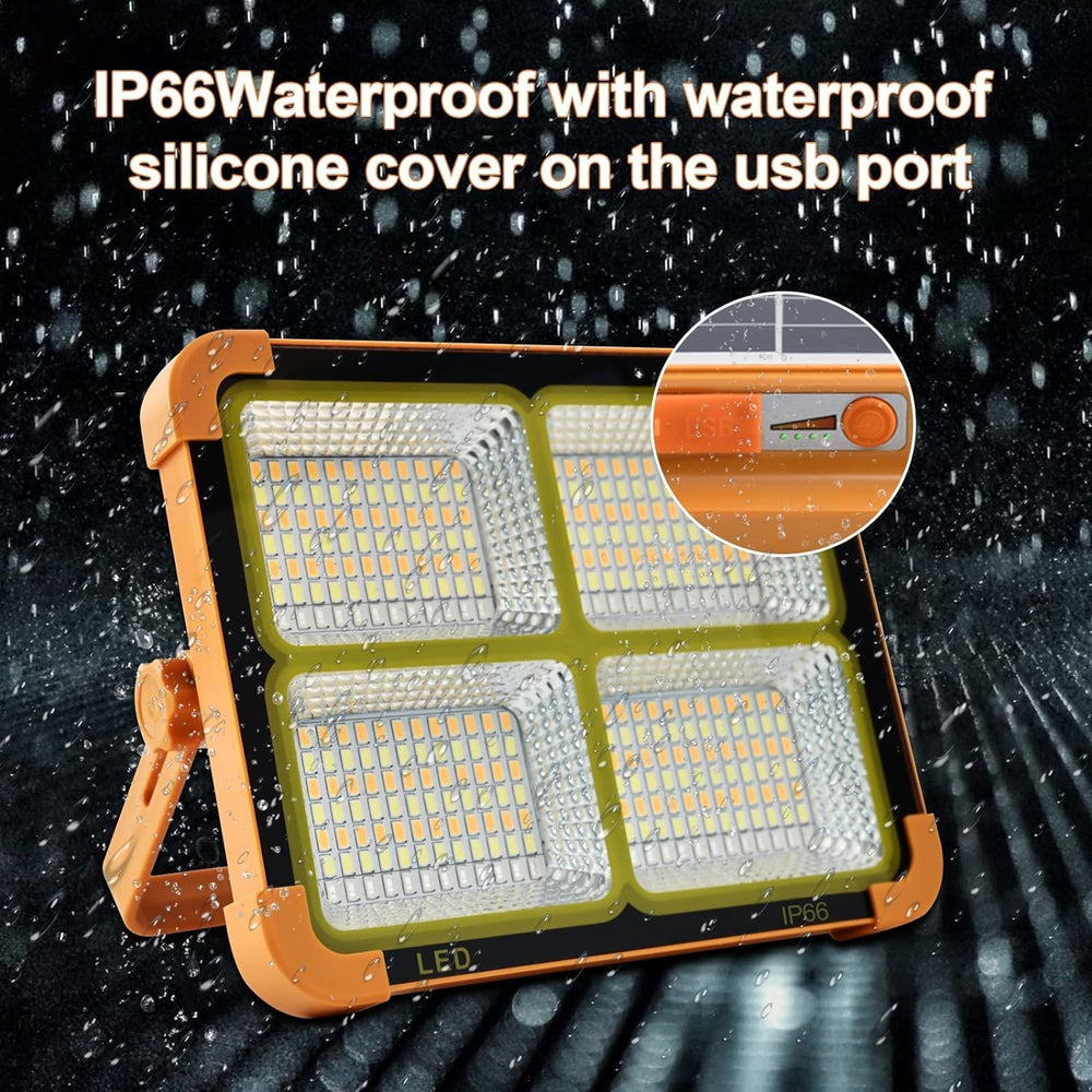 Portable LED Solar Work Light 100W 16500mAh 10000LM