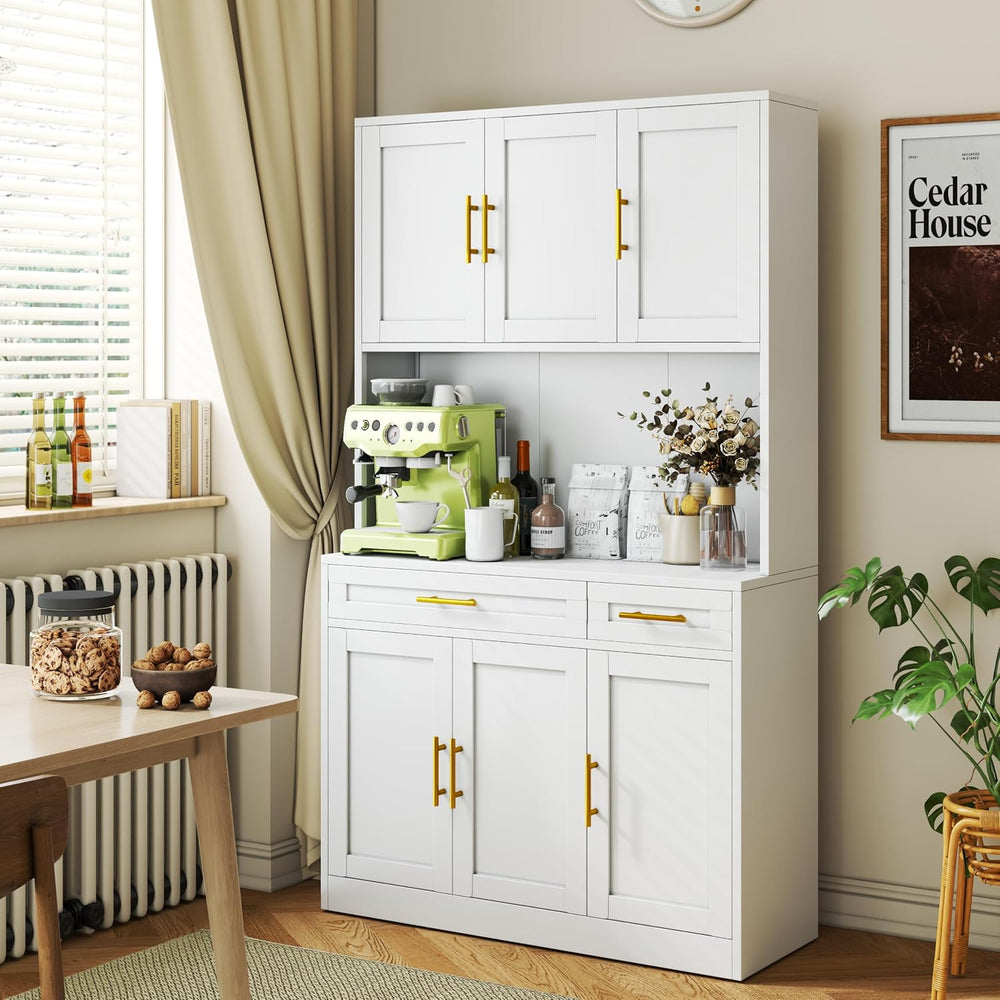 GAIOUS 71" Metal Kitchen Pantry Cabinet, Buffet Sideboard with Drawers |...
