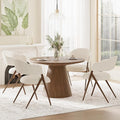 COLAMY Dining Chairs Set of 4, Modern Fabric Upholstered Dining Room Kitchen Side Chairs with Iron Legs, Open Back and Padded Seat, for Living Room/Restaurant/Cafe, Beige