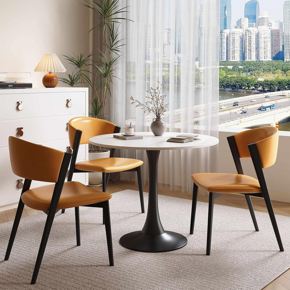 Round Negotiation Table Set, Reception Dining Coffee Table and Chair Set, Sma...