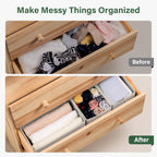 Kootek 16 Pack Drawer Organizer Clothes Dresser Organizers for Clothing | 3 Sizes Bins, Foldable, Breathable Non-Woven Fabric, Closet Organizers and Storage, Easy Assembly, Hold Baby Clothes, Nursery