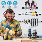 12" 18" 24" Magnetic Tool Holder Strip, Stainless Steel Surface Tool Magnet Bar, Metal Tool Organizer Rack for Garage Organization, Easy To Install in Workshop, Mounting Screws Included
