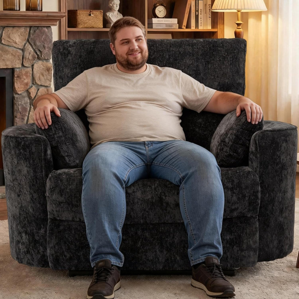 400-550 lbs Oversized Power Recliner Chair with USB, Extra Wide 32.7" Seat for Big & Tall Adults, Capacity Lounge Chair for Living Room