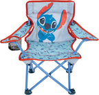 Lilo & Stitch Children's Chair Foldable Camp Chairs for Kids - Fold and Go Chair for Park, Sports or Patio Includes Carry Bag, by JAKKS Pacific Toddlers 24M+