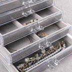 Space Saving Acrylic Cosmetic Storage Drawers Multi Drawers Acrylic Organizer Modern Jewelry Organizer for Organizing Cosmetics and Jewelry