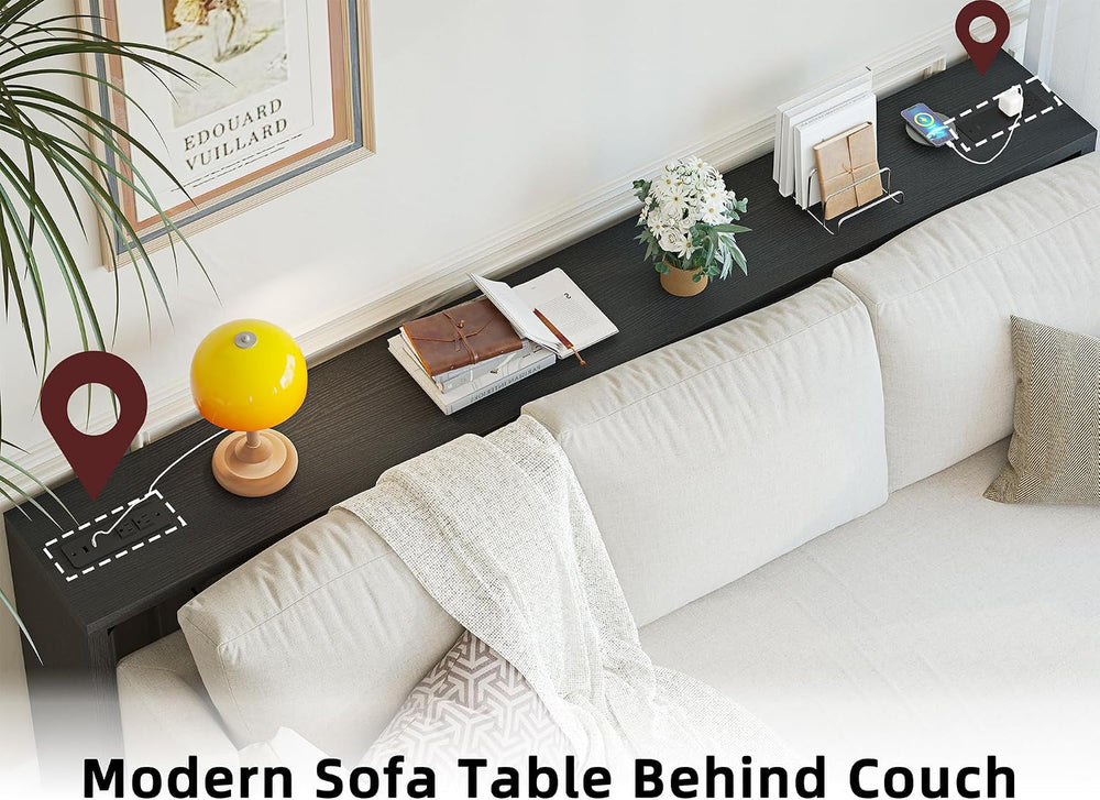 TIQLAB Sofa Table, 79''L x 9.1''W (1.2'' Thickness) L...
