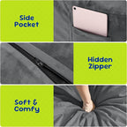 Hobestluk Bean Bag Chairs 2.5FT Bean Bag Chair with Memory Foam Filled & Machine Washable Cover,Beanbag Chair, Small Bean Bag Chairs for Playroom, Living Room, Bedroom