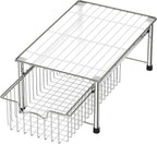 Simple Houseware Stackable Basket Drawer, Chrome