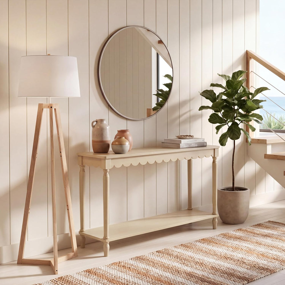 SAFAVIEH Home Collection Haven French Country Farmhouse Natural Brown Console...