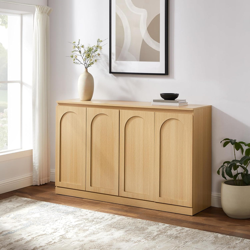 Crosley Furniture Marco Modern Sideboard Buffet Cabinet with Shelves, Dining ...
