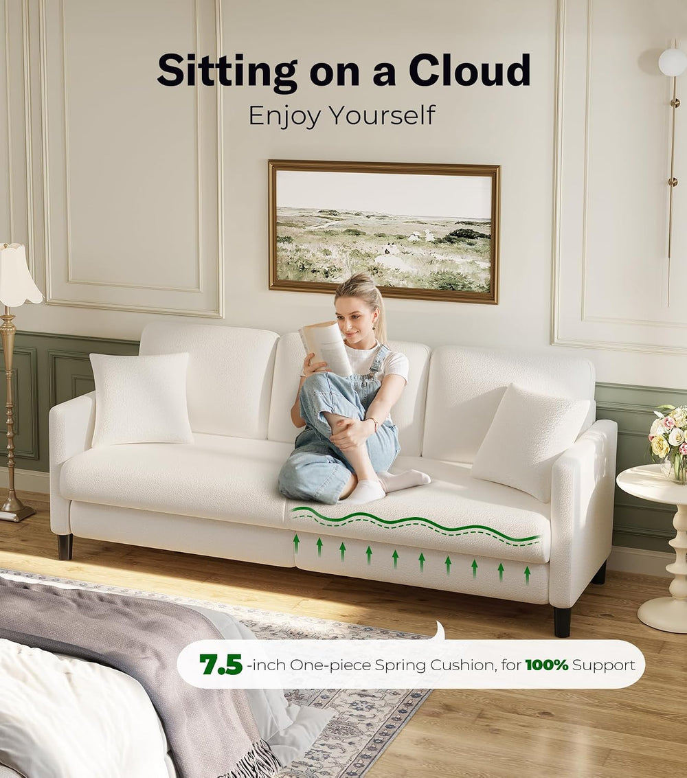 Welzona Couches for Living Room, 83"Teddy Sofa Couch, Sofas for Living R...