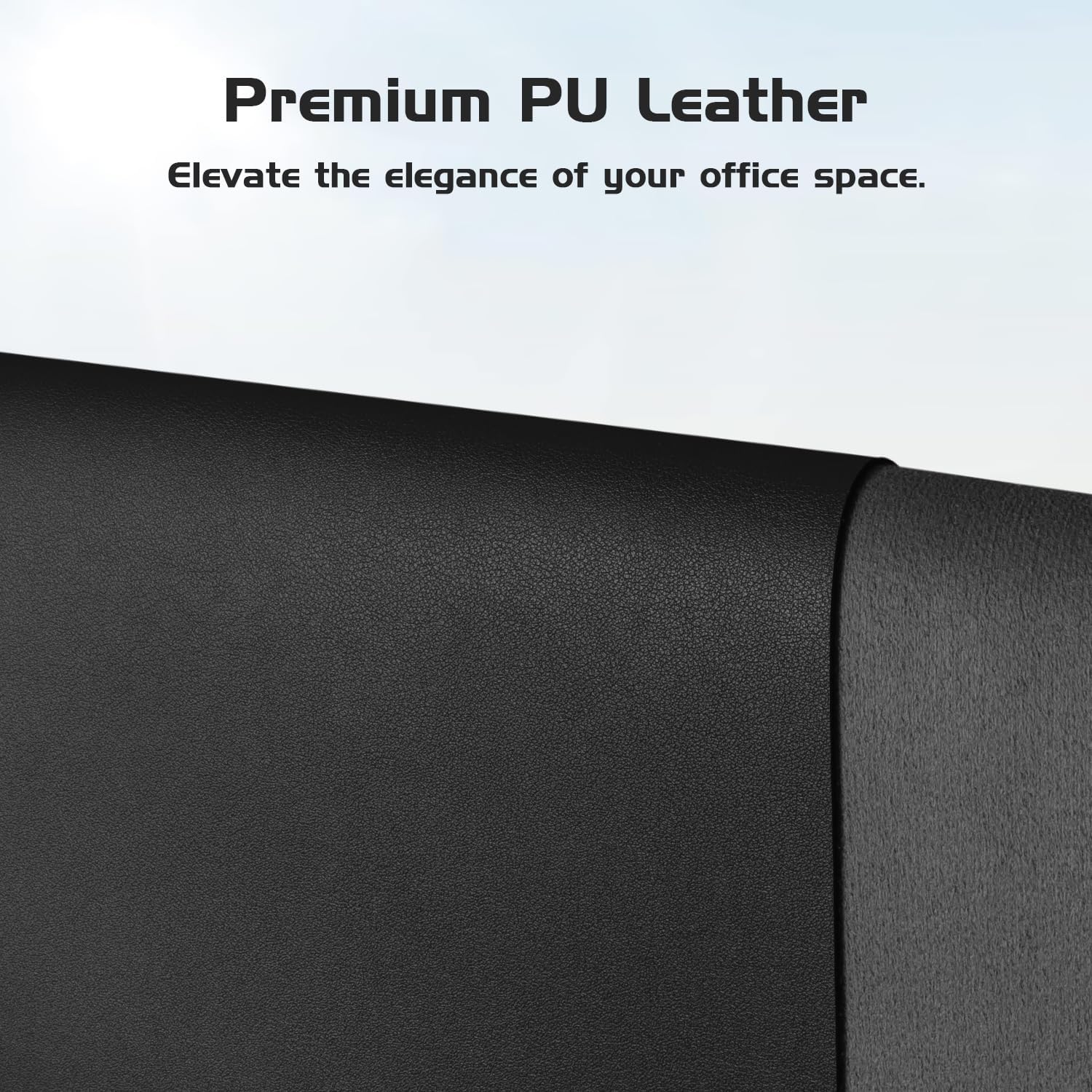 Aothia Leather Desk Pad Protector, Office Desk Mat, Large Mouse Pad, Laptop Desk Pad, Non-Slip PU Leather Desk Blotter, Waterproof Desk Writing Pad for Office and Home (Black, 55" x 24")