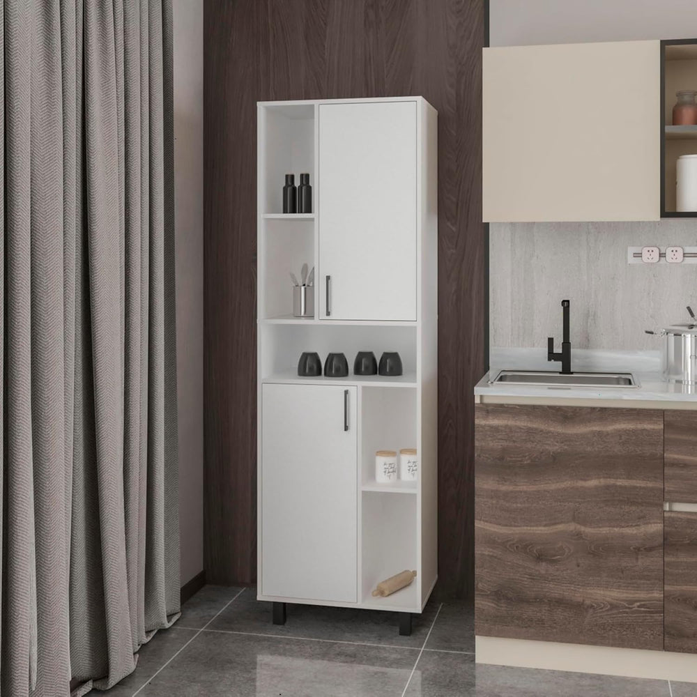 23.6" D*16.2" W*74.8" H Freestanding Kitchen Pantry with 4 She...