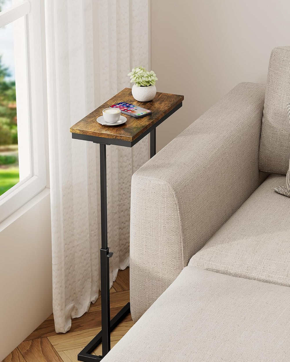 TUTOTAK End Table, Side Table, Tall Couch Table, Sofa Table, Living Room, Bed...