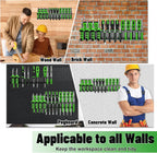 Screwdrivers Pliers Holder Wall Mount, Heavy Duty Metal Utility Storage Rack for Pliers Small Tools, Screw Driver Organizer Suitable Garages Homes Workshops Sheds (23 holes 2PC)