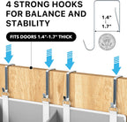 Simple Houseware Extra Large Heavy Duty 10 Pockets Over the Door Organizer | 80 lbs Capacity for Pantry, Closet, Bathroom, 5 Clear Window Pockets