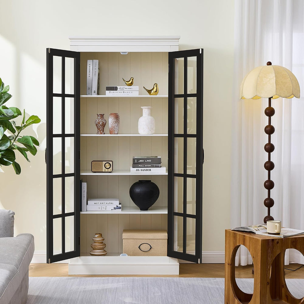 33" D*15.75" W*71.2" H Freestanding Kitchen Pantry with 4 Shel...