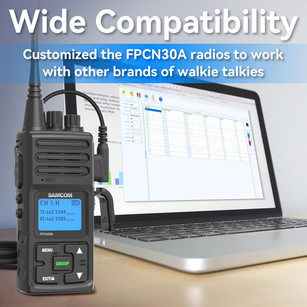 FPCN30A Radios Walkie Talkies Long Range with Speaker Mic 4 Packs