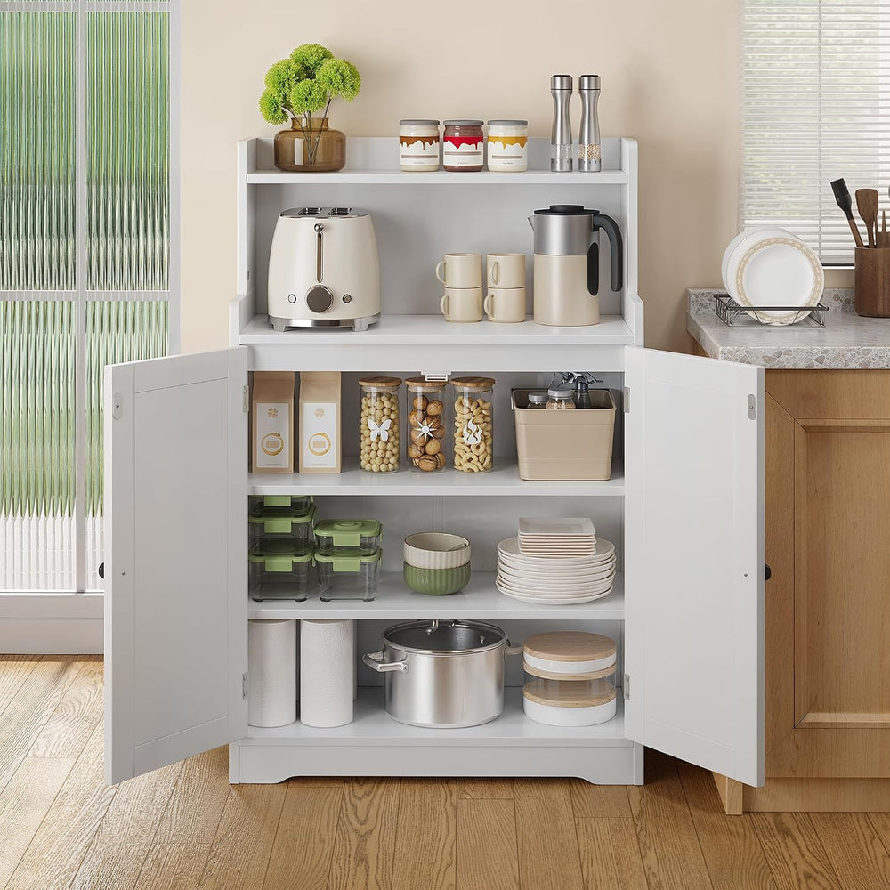 Gizoon 40" H Bathroom Storage Cabinet with 2 Adjustable Shelves, White