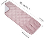 Brilliant Sunshine Pink Velvet Couch Sofa Armrest 5 Pockets Organizer, Slip Resistant Recliner Armchair Caddy, Washable Remote Controls Holder, Storage for Magazine, Tablet, iPad, 35×13", Silver Pink