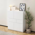 Mid-Century Storage Cabinet, with 4 Doors and 2 Drawers, Shoe Rack for Entryway Hallway Living Room,for Kitchen Home