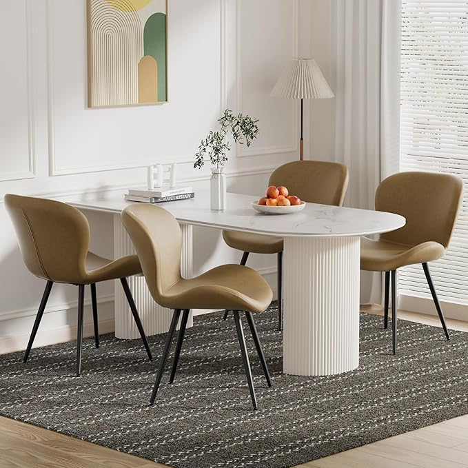 Nalupatio Dining Chairs Set of 4, Modern Dining Room Chairs Comfy Backrest Th...