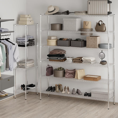 18" Deep x 72" Wide x 86" Height Wire Shelving Kit | 6-Tier | NSF Commercial Storage Rack Unit