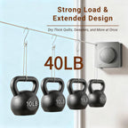 Retractable Clothesline Indoor & Outdoor – 16.8 Ft Non-Sagging Heavy-Duty Stainless Steel Clothes Line for Apartments, Bathrooms, Balconies & RV Walls, Space-Saving Laundry Line