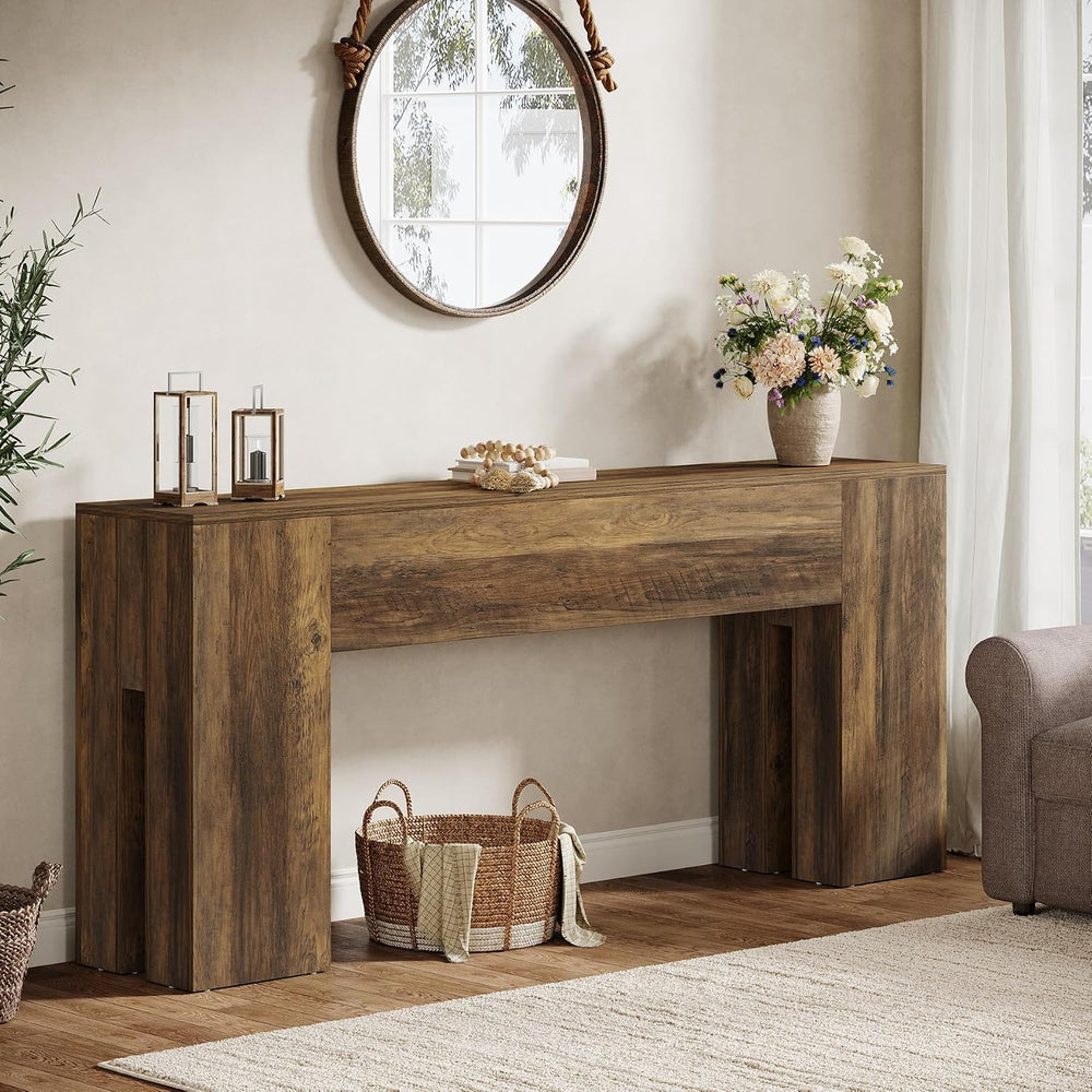 Tribesigns 71-Inch Long Console Table for Entryway, Farmhouse Sofa Console | ...
