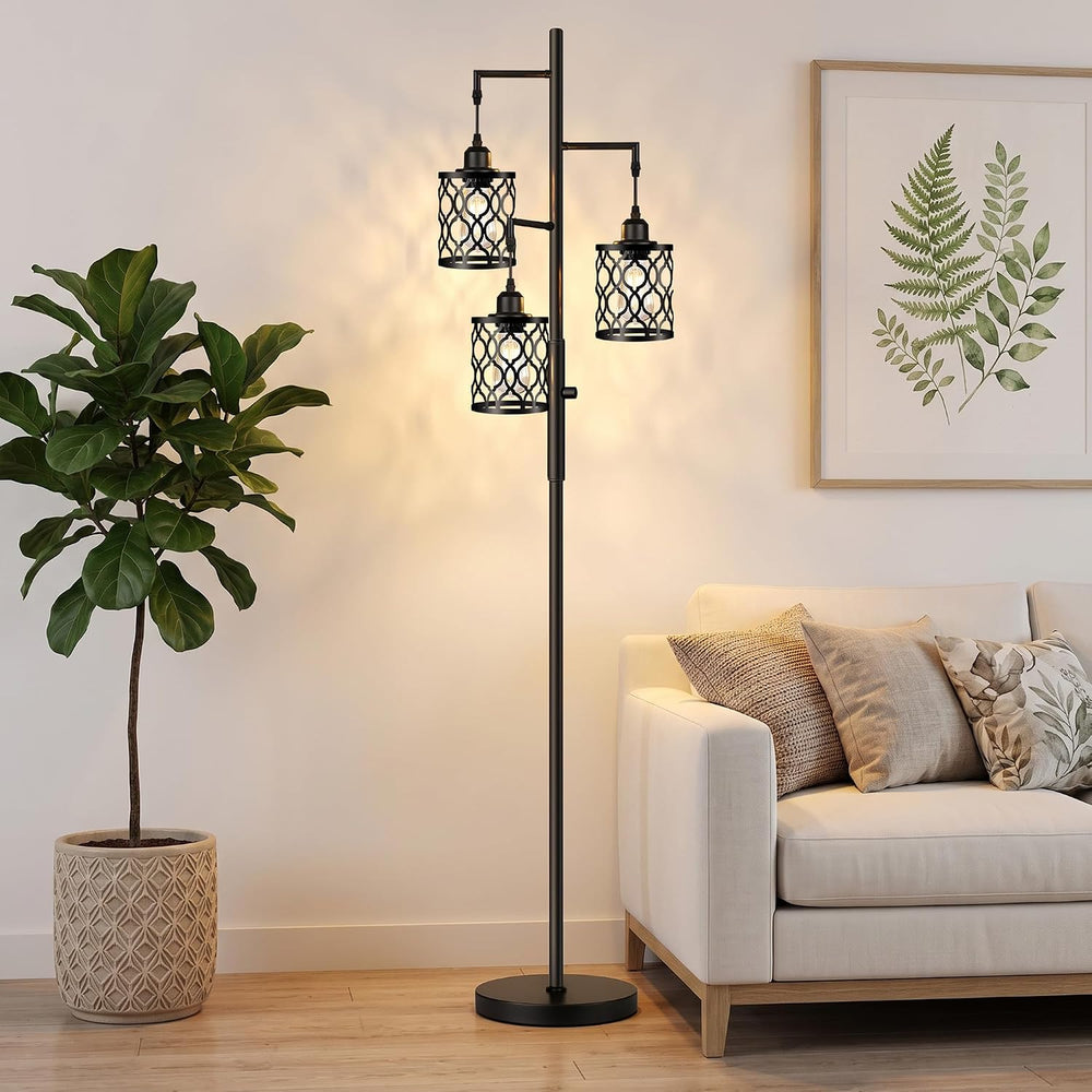 73" Dimmable Farmhouse floor lamps for living room, Industrial Tree Floo...
