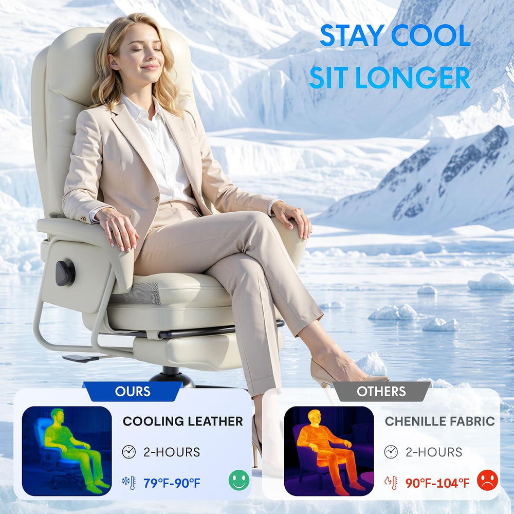FLEXISPOT 2-in-1 Chaise Lounge Chair Indoor with Wheels Footrest 90-165° Recl...