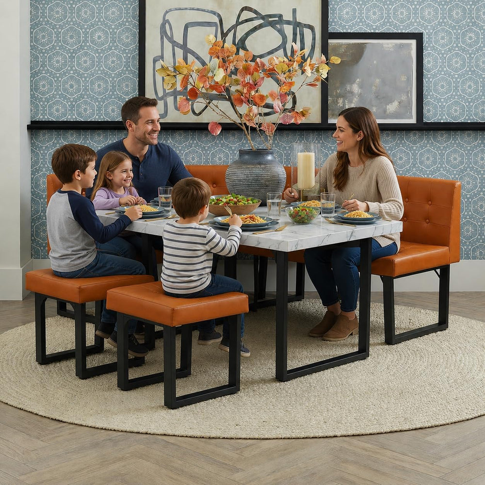 Yechen 72" Corner Breakfast Nook Table Set with Storage Bench, L-Shaped ...