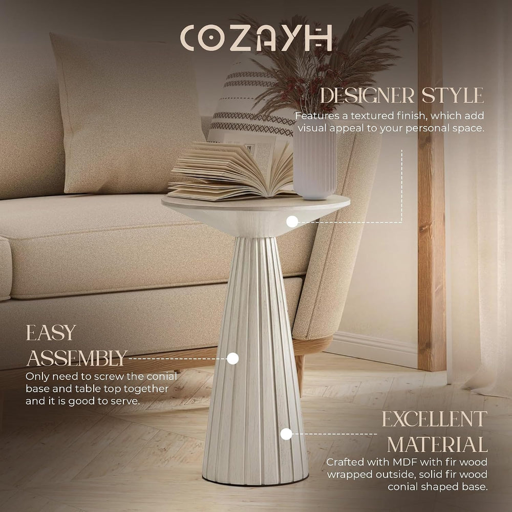 COZAYH Pedestal Small Drink Round Martini Table for Living Rooms or Bedrooms