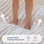 MAXYOYO Giant Bean Bag Chair with Pillow, 3 in 1 Convertible Bean Bag Chair for Adults with Removable Cover, Floor Cushion Stuffed Floor Lounger for Living Room Bedroom, Beige