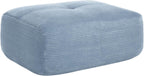 SoarFlash Corduroy Sectional Sofa Ottoman,Blue