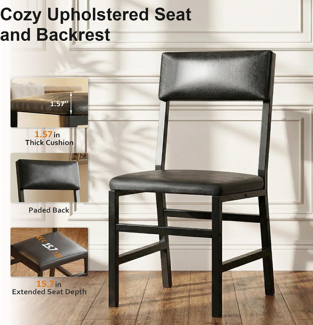 Dining Room Table Set for 6, 7-Piece Kitchen Table Chairs for 6, 47''...