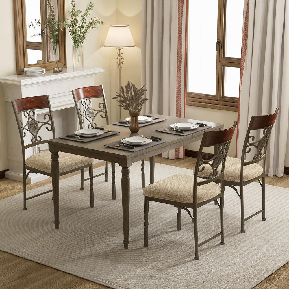 GOFLAME Dining Chairs Set of 2, Upholstered Kitchen Chairs with Padded Seat &...