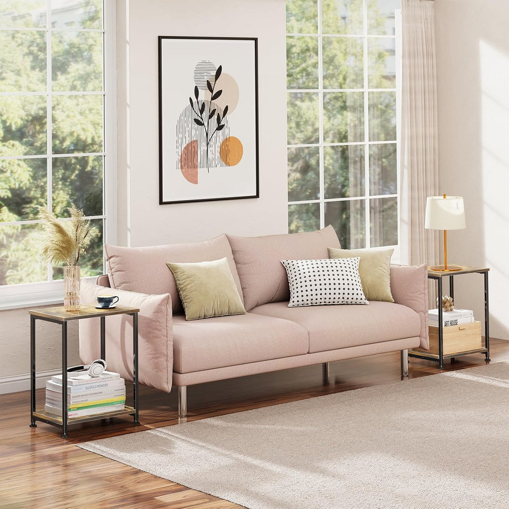 Simple Trending End Table, Nightstand Set of 2, Side Table for Living Room, B...