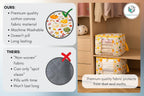 Canvas Storage Bags 2 Pack (Pumpkin Bright Yellow Bag 2 Pack)