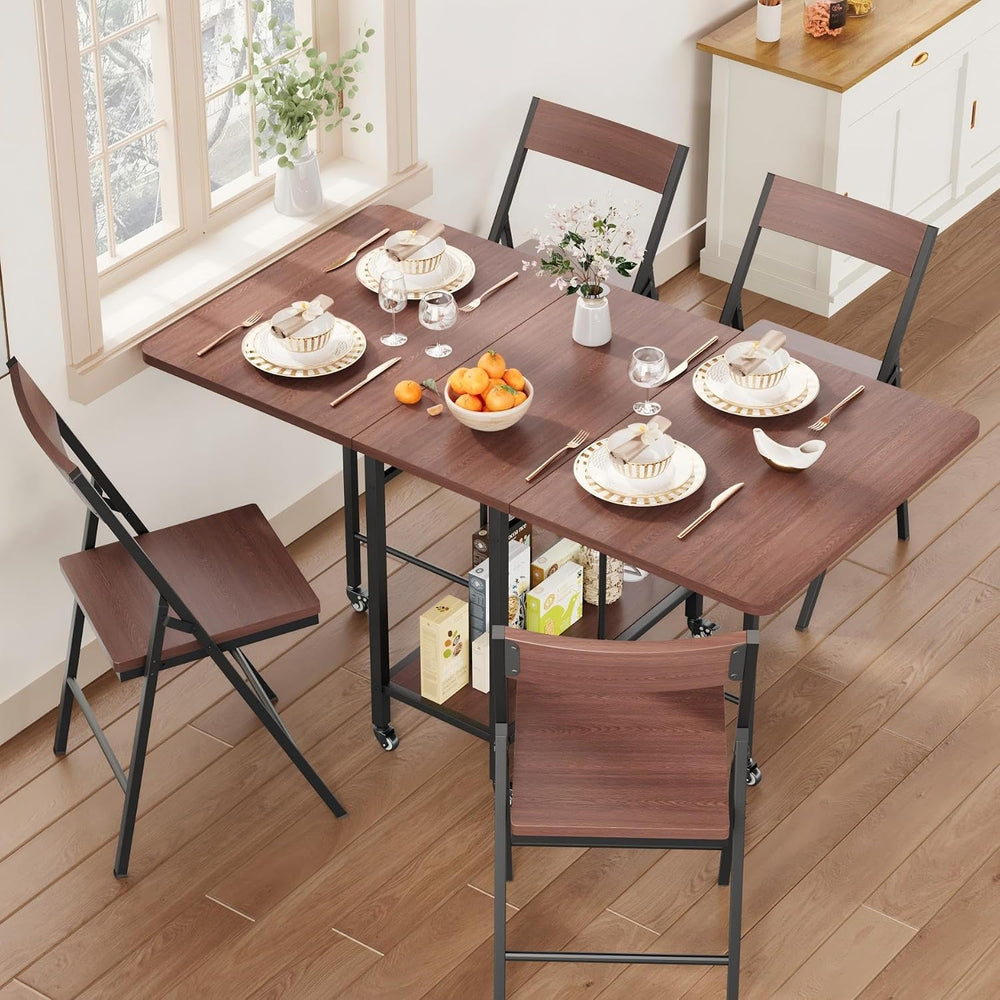 Garvee 5-Piece Dining Table Set, Dining Table Set for 4 with Chairs