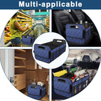 Deosk Car Trunk Organizer for SUV, Car Organizers and Storage with 6 Pocket, Car Accessories for Women/Men 50L Waterproof Polyester Trunk Organizer(Medium, Dark Blue)