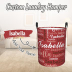 Custom Name Laundry Hamper, Personalized Laundry Baskets with Name for Boys Girls Women Men, Customized Collapsible Dirty Clothes Hamper Easy Storage Gifts for Bedroom Bathroom Living Room
