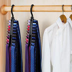 IPOW Upgraded 2 PCS See Everything Cross X 20 Tie Rack Holder,Rotate to Open/Close Tie and Belt Hanger with Non-Slip Clips,360 Degree Swivel Space Saving Organizer