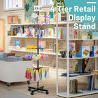 Retail Display Stand Rotating Display Stand 4 Tier Spinning Display Stand for Craft Shows, Jewelry, Keychain, Earring Adjustable Height Retail Display Racks (Black)