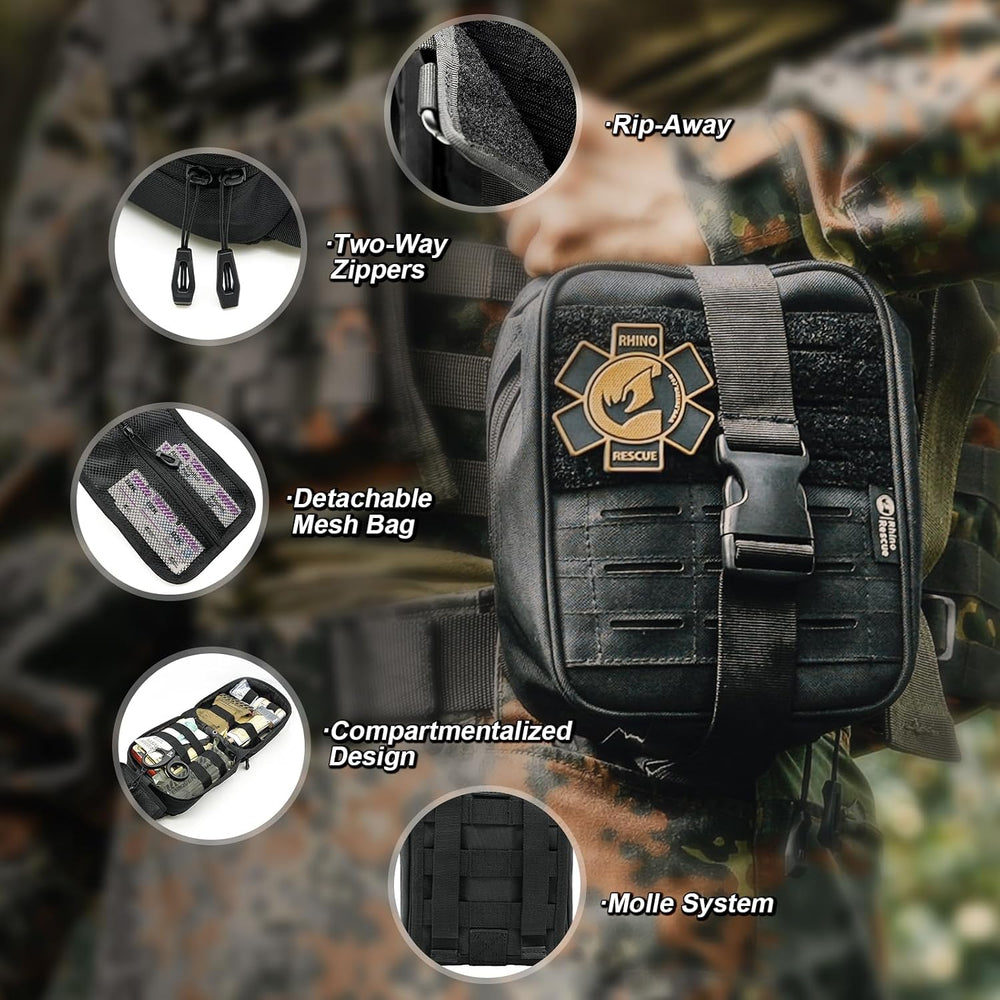 RHINO RESCUE IFAK Trauma Kit Pro with CAT Tourniquet (Camo)