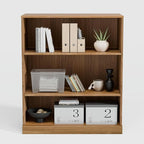 36" Wooden Book Shelf, 2 Shelf Bookcase, Modern Bookshelf with Adjustable Shelf for Home Office, Study Room, Oak