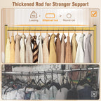 EAGMAK Heavy Duty Clothes Rack Load 420 LBS, Rolling Garment Organizer with Lockable Wheels, Standing Metal Clothing with Shelves, Portable Wardrobe Rack Sturdy Coat Rack for Hanging (Gold)