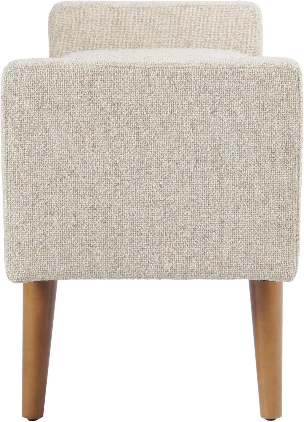 HomePop Fulton 48" Storage Bench - Textured Cream Fabric