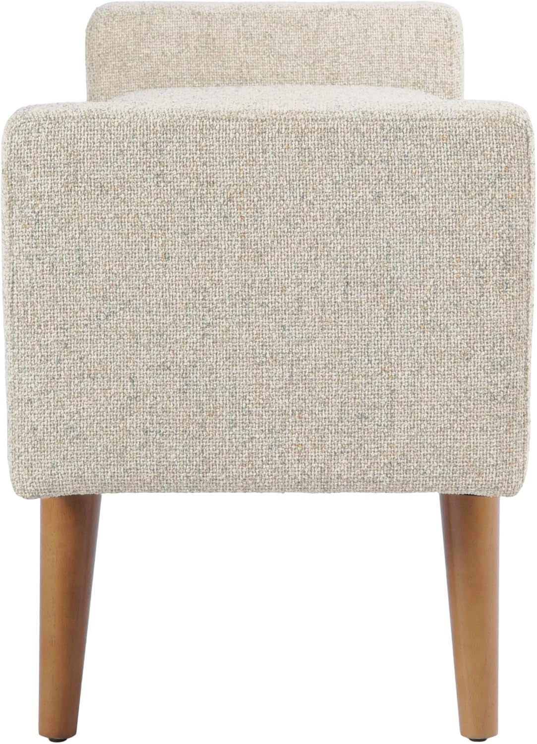 HomePop Fulton 48" Storage Bench - Textured Cream Fabric